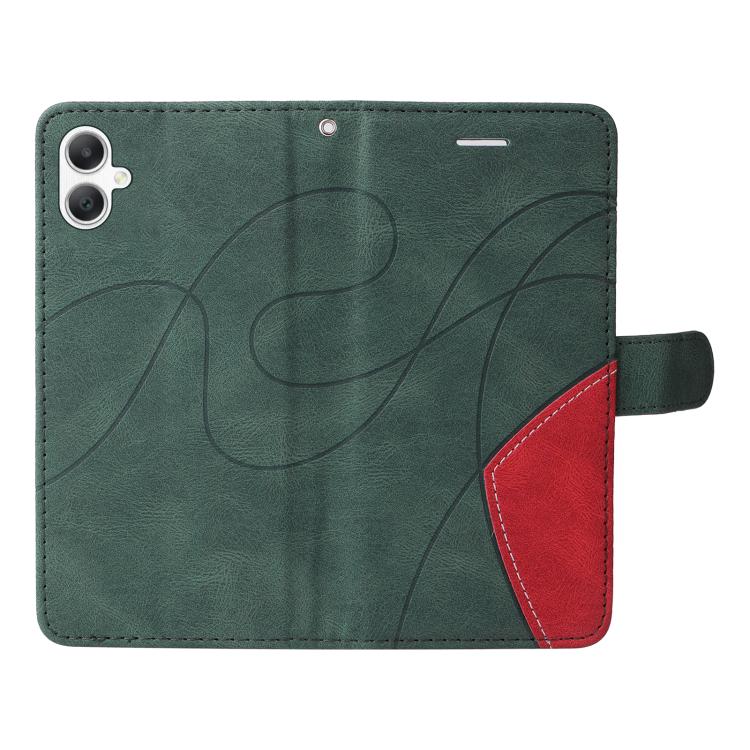 For Samsung Galaxy A07 5G Dual-color Splicing Flip Leather Phone Case
