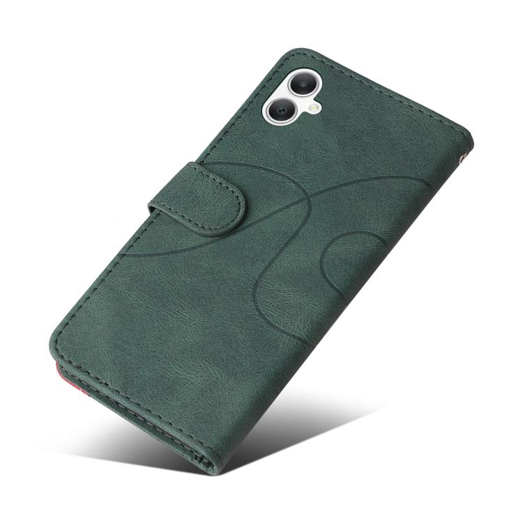 For Samsung Galaxy A07 5G Dual-color Splicing Flip Leather Phone Case