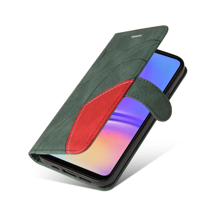 For Samsung Galaxy A07 5G Dual-color Splicing Flip Leather Phone Case