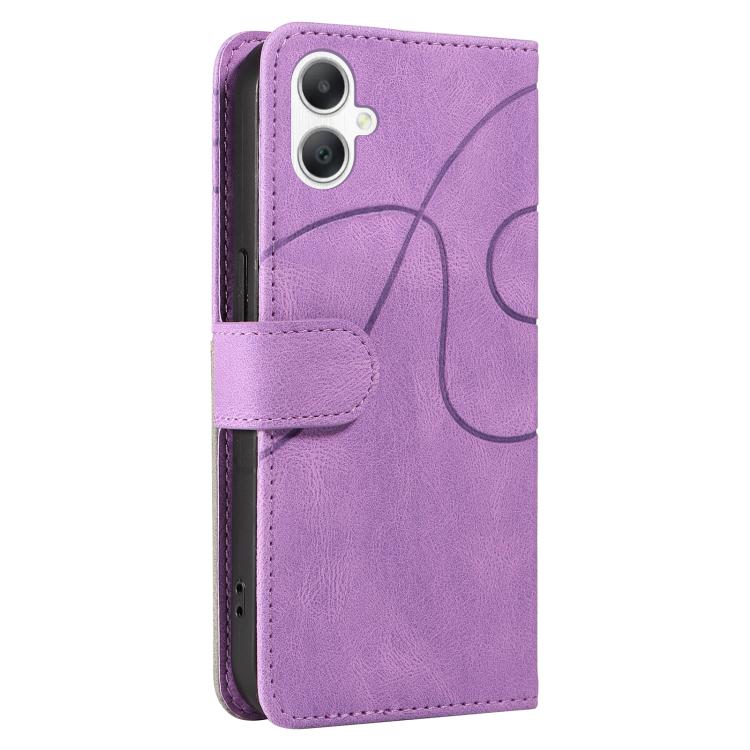 For Samsung Galaxy A07 5G Dual-color Splicing Flip Leather Phone Case