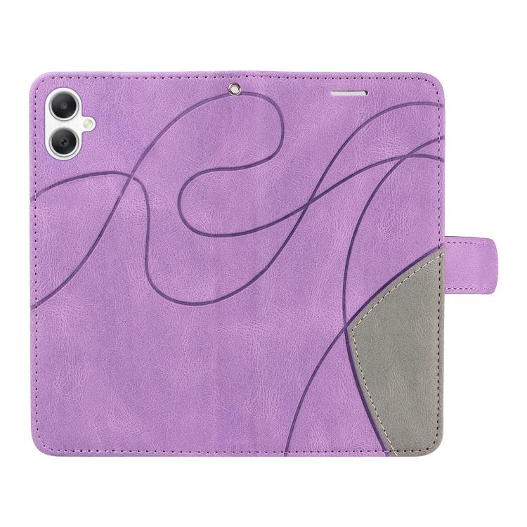 For Samsung Galaxy A07 5G Dual-color Splicing Flip Leather Phone Case