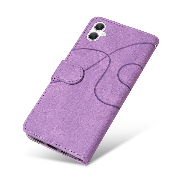 For Samsung Galaxy A07 5G Dual-color Splicing Flip Leather Phone Case