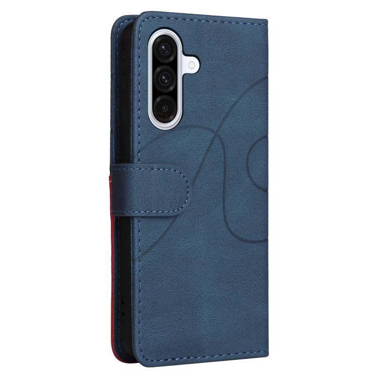 For Samsung Galaxy A56 5G Dual-color Splicing Flip Leather Phone Case