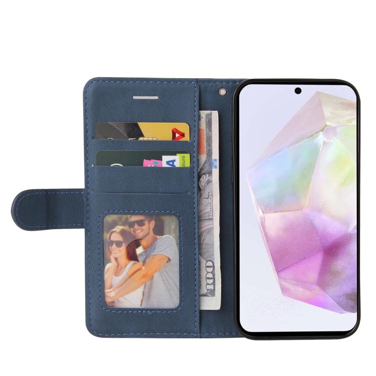 For Samsung Galaxy A56 5G Dual-color Splicing Flip Leather Phone Case