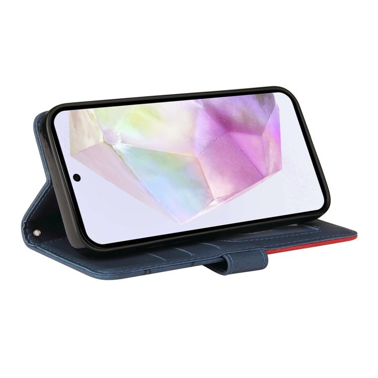 For Samsung Galaxy A56 5G Dual-color Splicing Flip Leather Phone Case