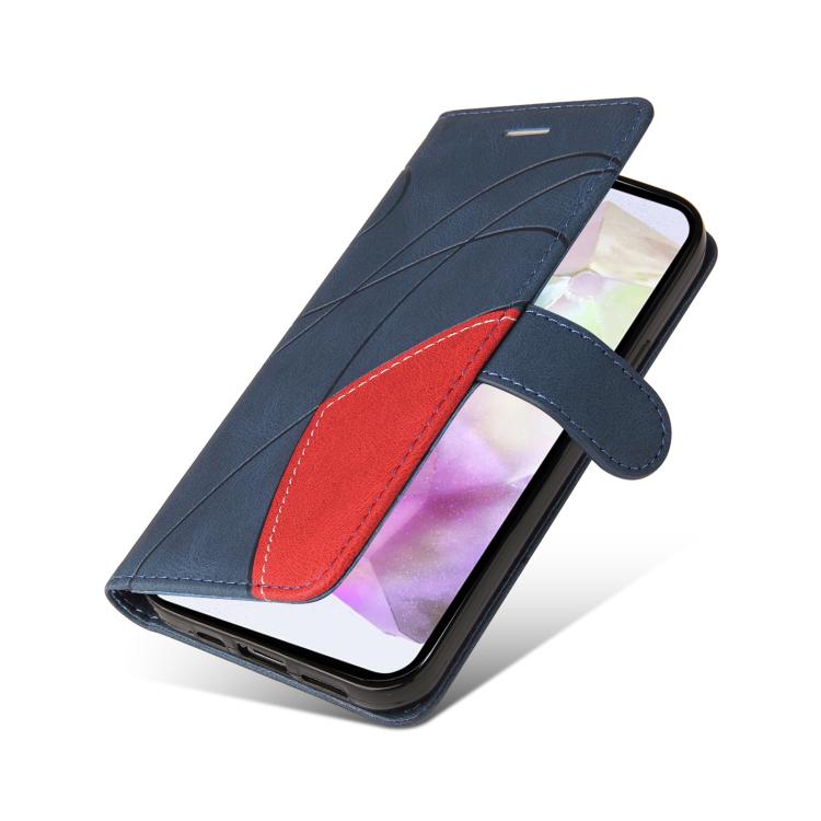 For Samsung Galaxy A56 5G Dual-color Splicing Flip Leather Phone Case