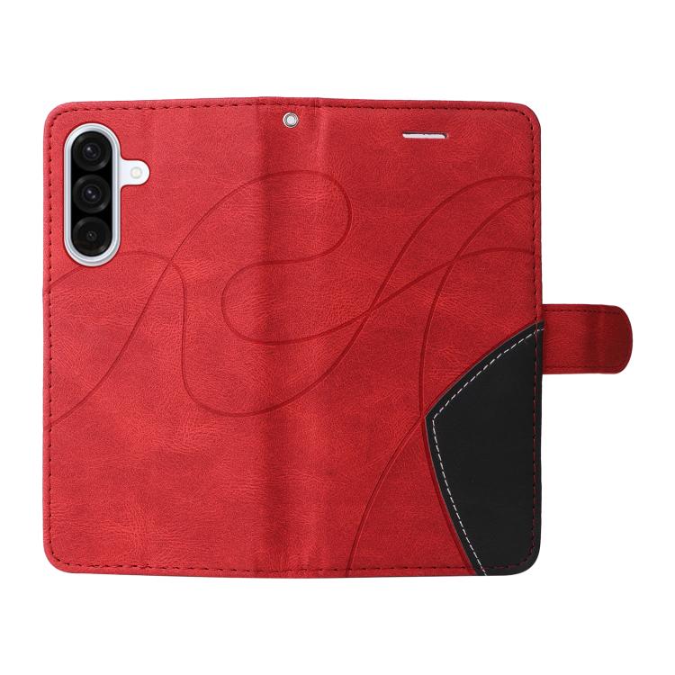 For Samsung Galaxy A56 5G Dual-color Splicing Flip Leather Phone Case