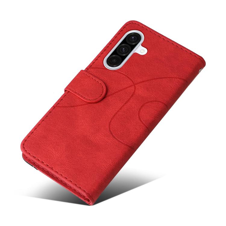 For Samsung Galaxy A56 5G Dual-color Splicing Flip Leather Phone Case