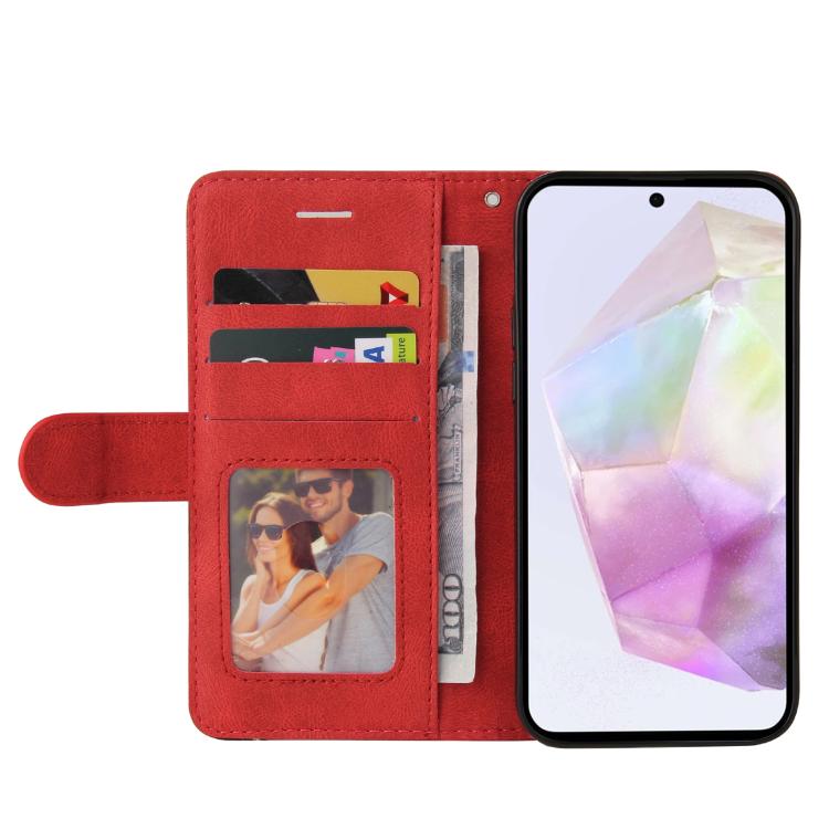For Samsung Galaxy A56 5G Dual-color Splicing Flip Leather Phone Case