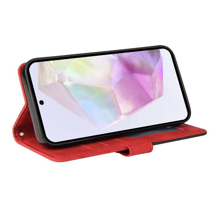 For Samsung Galaxy A56 5G Dual-color Splicing Flip Leather Phone Case