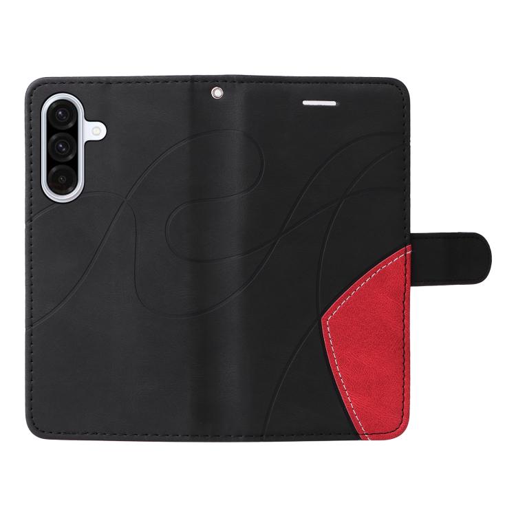 For Samsung Galaxy A56 5G Dual-color Splicing Flip Leather Phone Case