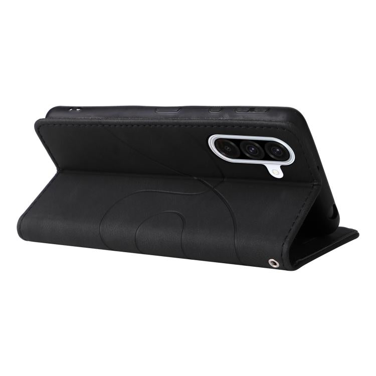For Samsung Galaxy A56 5G Dual-color Splicing Flip Leather Phone Case