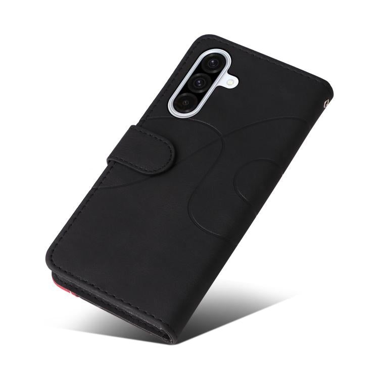 For Samsung Galaxy A56 5G Dual-color Splicing Flip Leather Phone Case