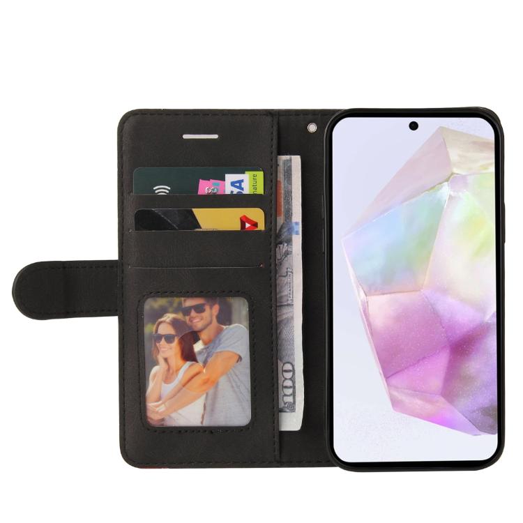 For Samsung Galaxy A56 5G Dual-color Splicing Flip Leather Phone Case