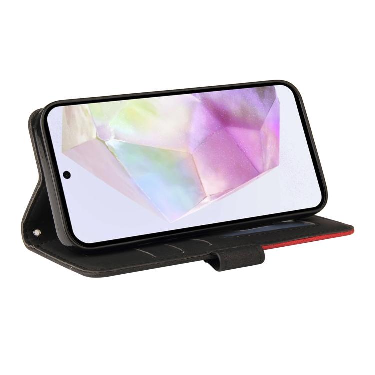 For Samsung Galaxy A56 5G Dual-color Splicing Flip Leather Phone Case