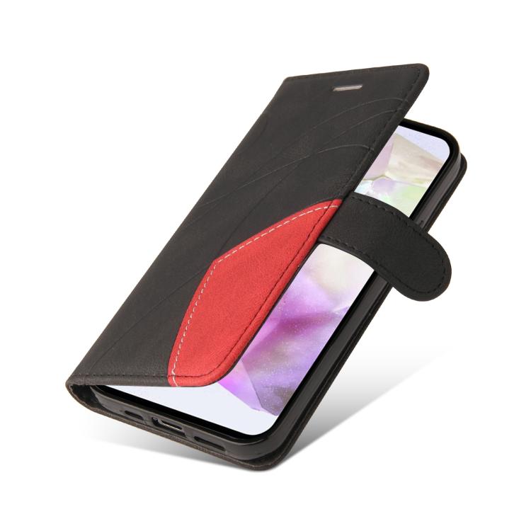 For Samsung Galaxy A56 5G Dual-color Splicing Flip Leather Phone Case