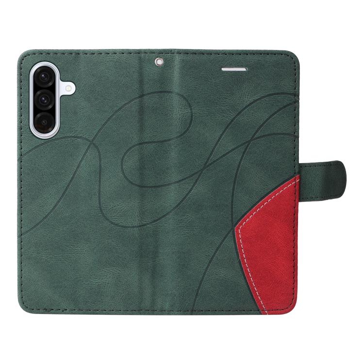For Samsung Galaxy A56 5G Dual-color Splicing Flip Leather Phone Case