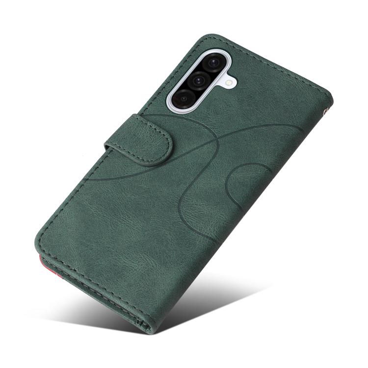 For Samsung Galaxy A56 5G Dual-color Splicing Flip Leather Phone Case