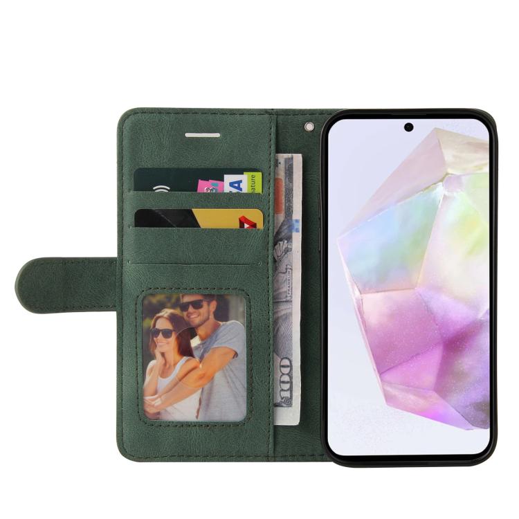 For Samsung Galaxy A56 5G Dual-color Splicing Flip Leather Phone Case