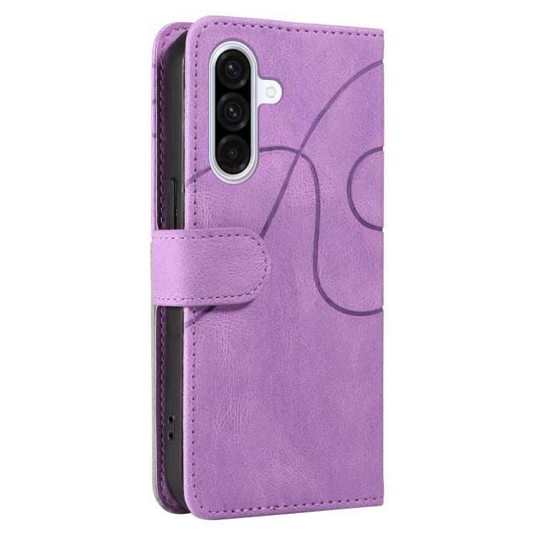 For Samsung Galaxy A56 5G Dual-color Splicing Flip Leather Phone Case