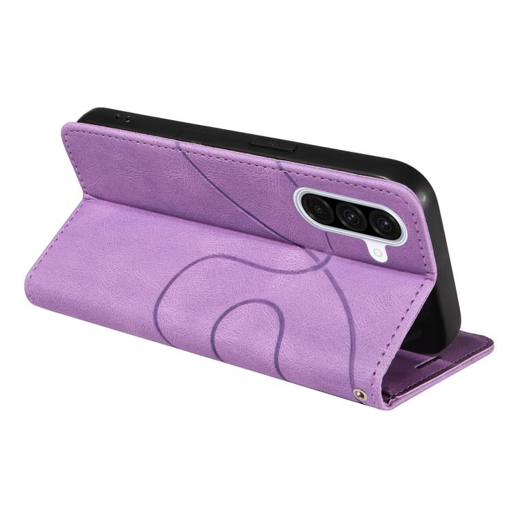 For Samsung Galaxy A56 5G Dual-color Splicing Flip Leather Phone Case