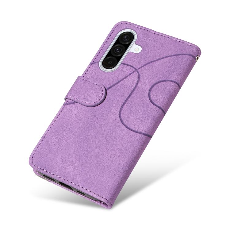 For Samsung Galaxy A56 5G Dual-color Splicing Flip Leather Phone Case