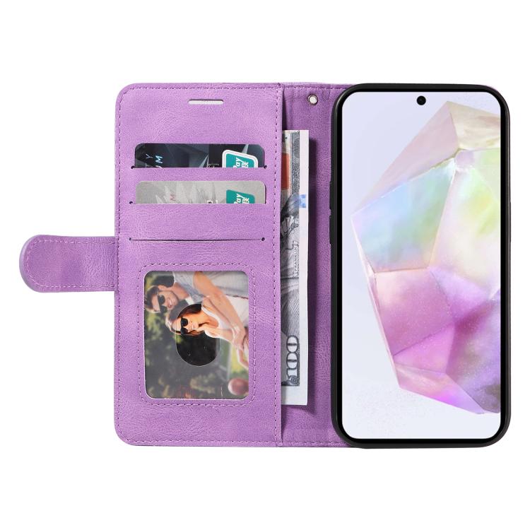 For Samsung Galaxy A56 5G Dual-color Splicing Flip Leather Phone Case