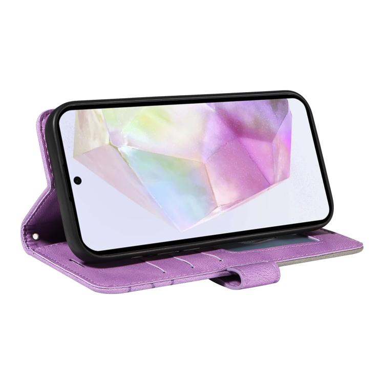 For Samsung Galaxy A56 5G Dual-color Splicing Flip Leather Phone Case