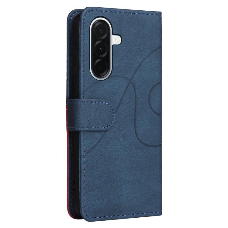 For Samsung Galaxy A37 5G Dual-color Splicing Flip Leather Phone Case