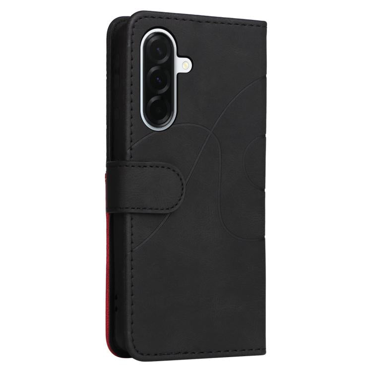 For Samsung Galaxy A37 5G Dual-color Splicing Flip Leather Phone Case