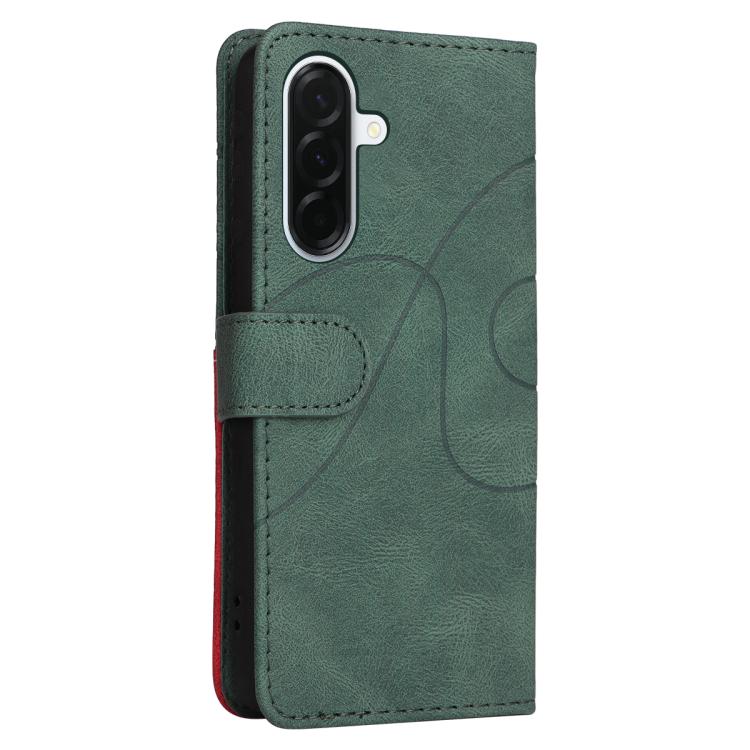 For Samsung Galaxy A37 5G Dual-color Splicing Flip Leather Phone Case