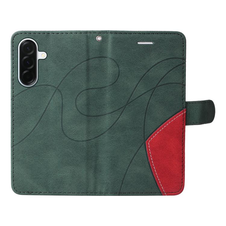 For Samsung Galaxy A37 5G Dual-color Splicing Flip Leather Phone Case