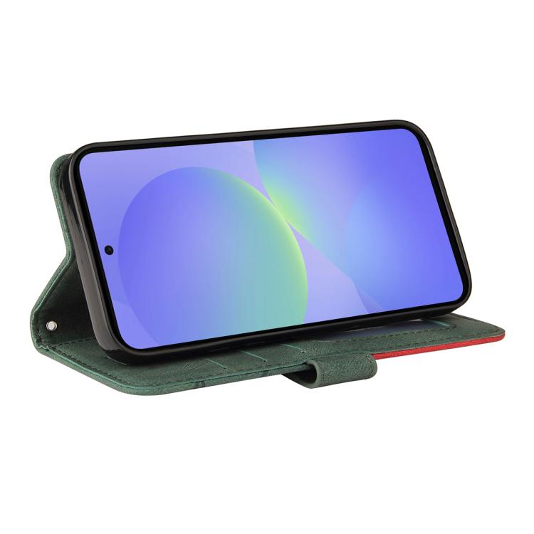 For Samsung Galaxy A37 5G Dual-color Splicing Flip Leather Phone Case
