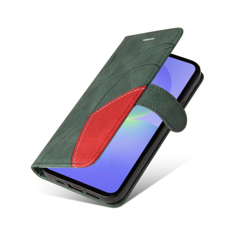For Samsung Galaxy A37 5G Dual-color Splicing Flip Leather Phone Case
