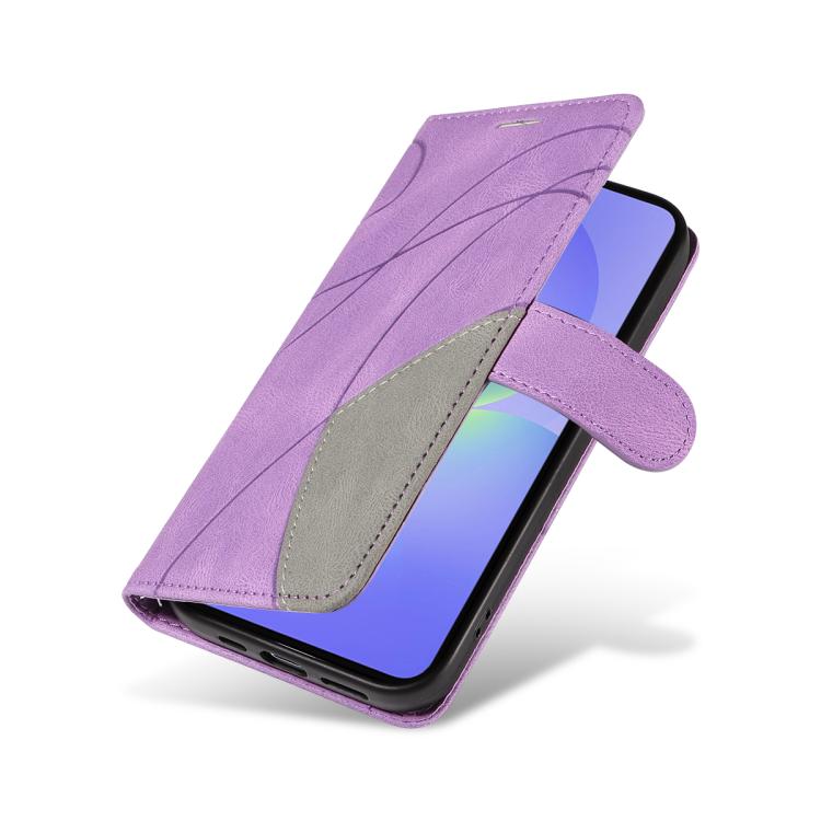 For Samsung Galaxy A37 5G Dual-color Splicing Flip Leather Phone Case