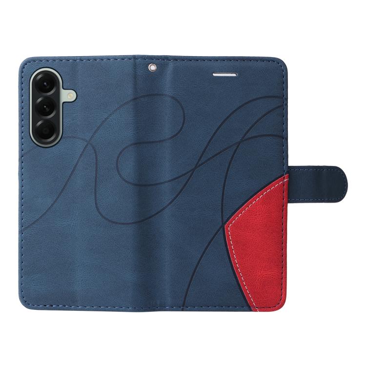 For Samsung Galaxy A57 5G Dual-color Splicing Flip Leather Phone Case