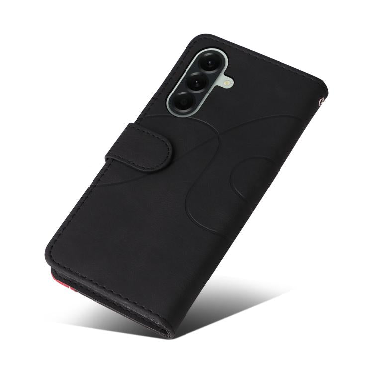 For Samsung Galaxy A57 5G Dual-color Splicing Flip Leather Phone Case