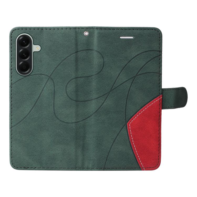 For Samsung Galaxy A57 5G Dual-color Splicing Flip Leather Phone Case