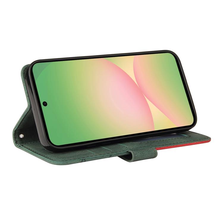 For Samsung Galaxy A57 5G Dual-color Splicing Flip Leather Phone Case