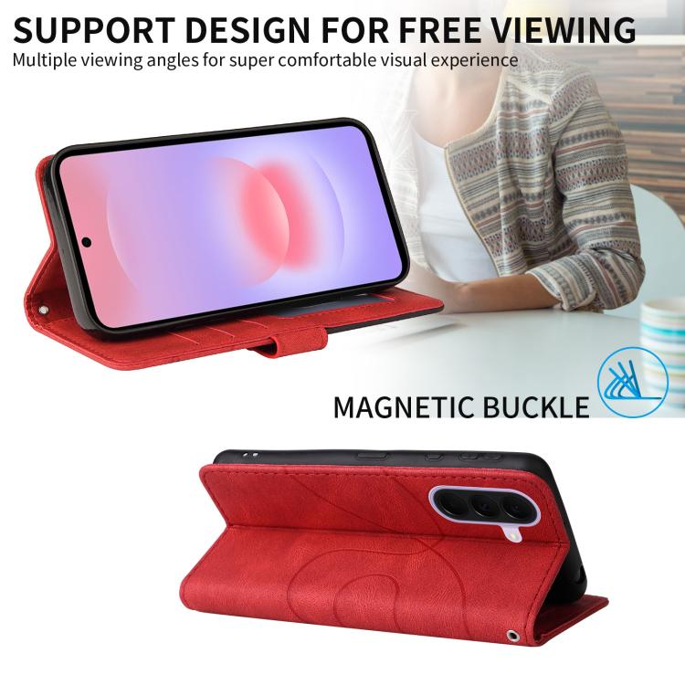 For Galaxy A27 5G Dual-color Splicing Flip Leather Phone Case