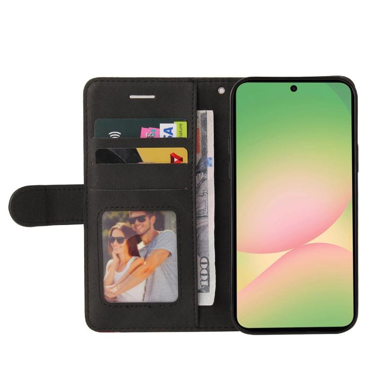 For Galaxy A27 5G Dual-color Splicing Flip Leather Phone Case