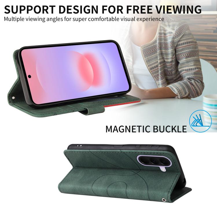 For Galaxy A27 5G Dual-color Splicing Flip Leather Phone Case