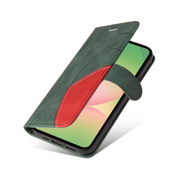 For Galaxy A27 5G Dual-color Splicing Flip Leather Phone Case