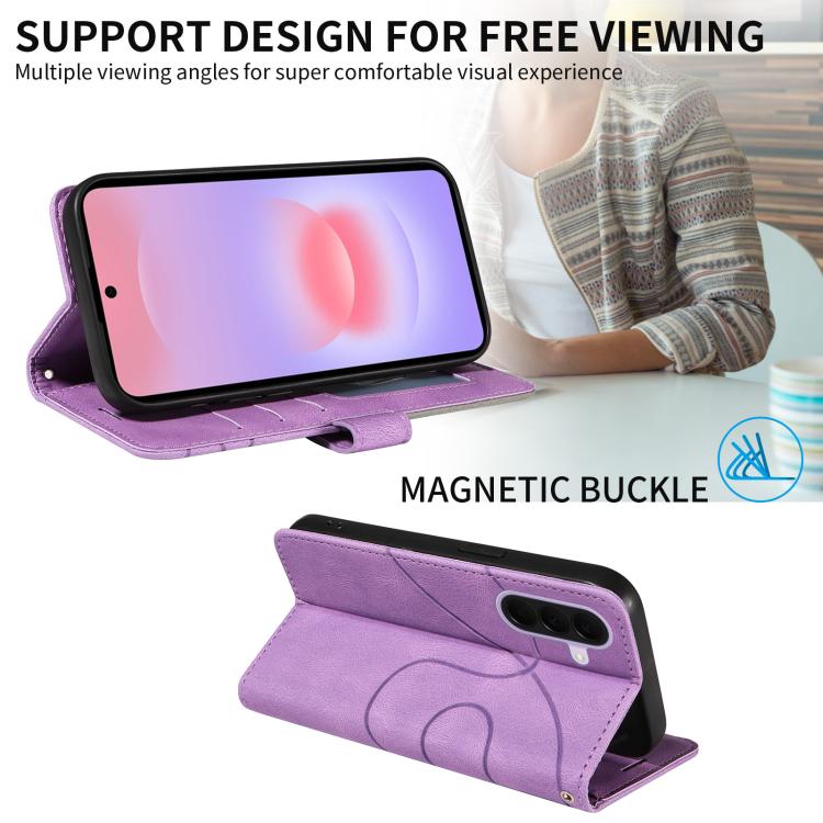 For Galaxy A27 5G Dual-color Splicing Flip Leather Phone Case