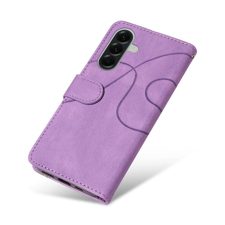 For Galaxy A27 5G Dual-color Splicing Flip Leather Phone Case