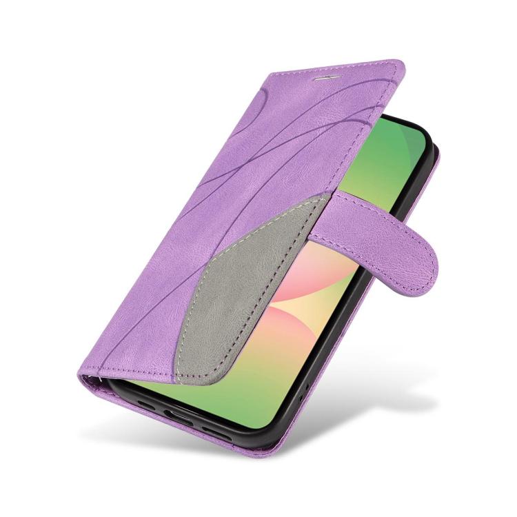 For Galaxy A27 5G Dual-color Splicing Flip Leather Phone Case