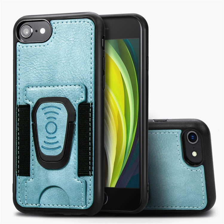 For iPhone 6 Plus Magnetic Shockproof PU + TPU Case with Card Slot & Ring Holder