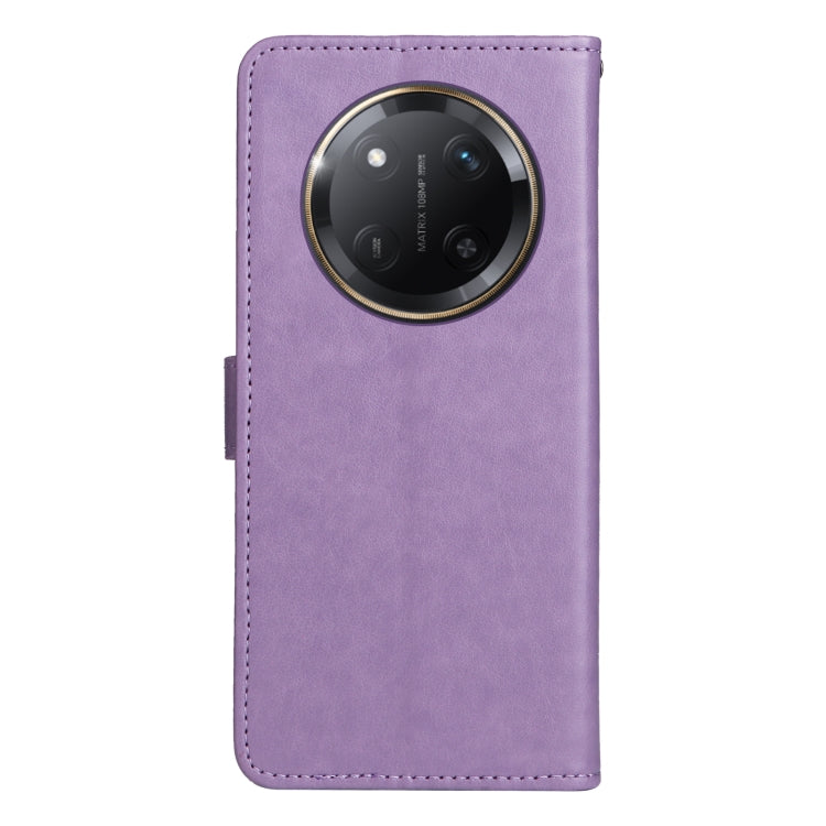 For Honor X9C 5G Global Cat Bee Embossing Pattern Shockproof Leather Case