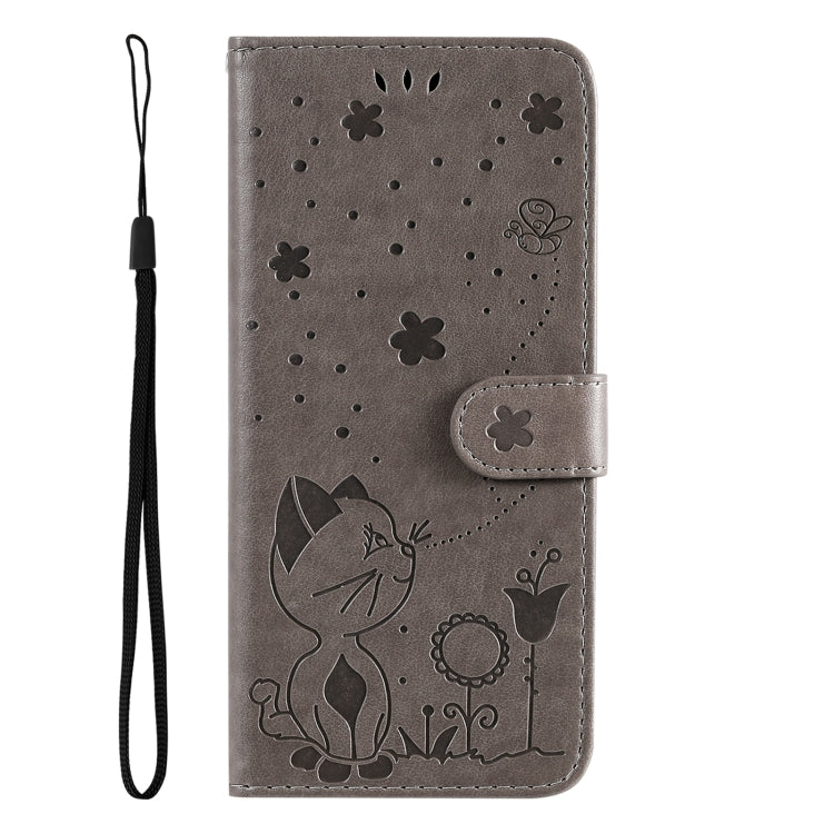 For Honor X9C 5G Global Cat Bee Embossing Pattern Shockproof Leather Case