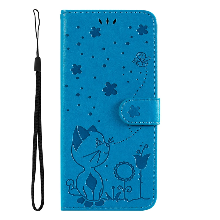 For Honor Magic7 Cat Bee Embossing Pattern Shockproof Leather Case